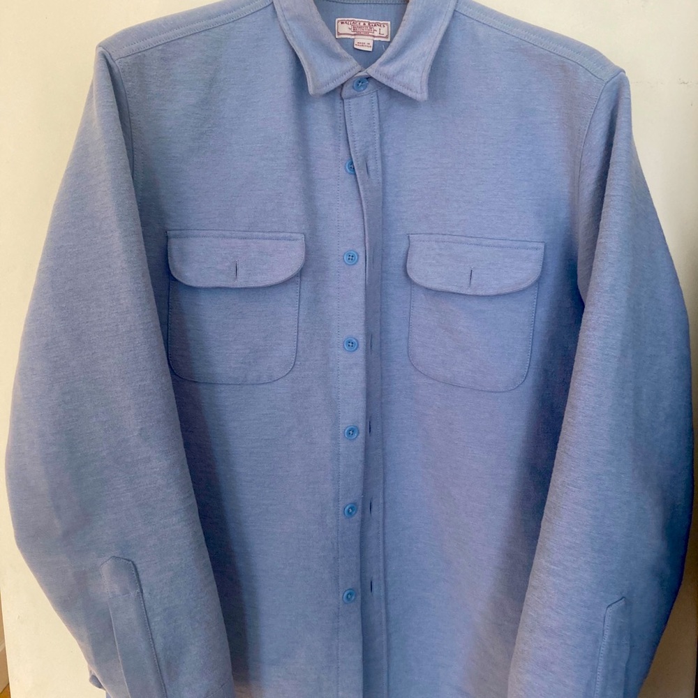 J. Crew Mens Chamois Heavyweight Workshirt Blue L